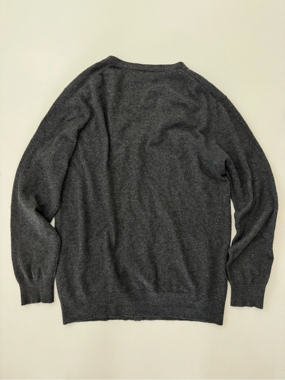Cashmere Boutique 100% Cashmere Cardigan Sweater Men’s M Gray Button Front
